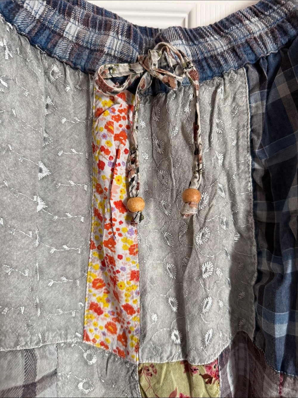 Young Threads xl Women's Multicolor Patchwork Wide-Leg CARGO Pants NWT SKU15 - Picture 5 of 10